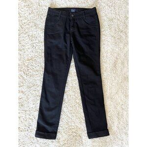 Trussardi Jeans Black Embellished Pocket Cuffed Denim Jeans EUC Size 29